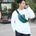thumbnail image 5 of Riñonera impermeable con correa ajustable para hacer ejercicio, viajar, correr de forma informal, verde, 5 of 5