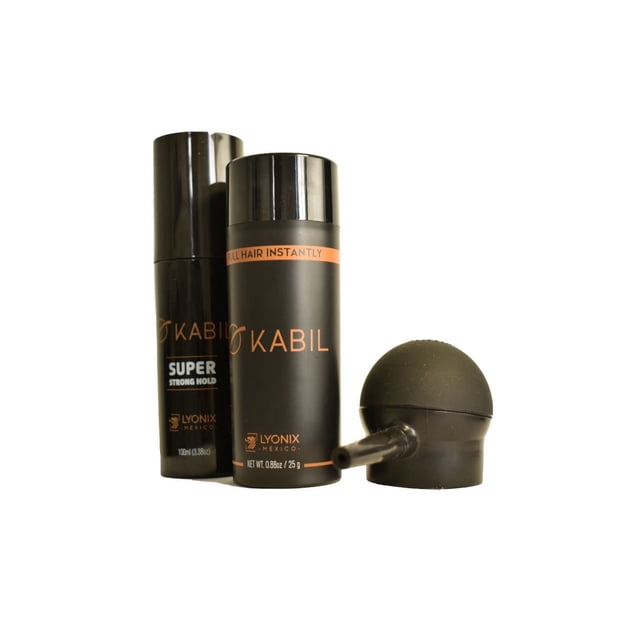 Fibra CAPILAR negro KABIL APLICADOR y SPRAY fijador