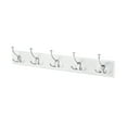 thumbnail image 2 of Melannco 27X5 Inch Wall Mount MDF Coat Rack With 5 Silver Metal  Hooks White, 2 of 12