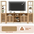 thumbnail image 6 of Farmhouse TV Stand for TVs Up to 70 in, Entertainment Center with Bookshelves, Media Center with Storage Cabinet & Adjustable Shelves for Living Room Bedroom Home Theater, 6 of 8