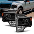 thumbnail image 6 of AKKON - For [HALOGEN UPGRADE] 2009 - 2014 Ford F-150 F150 Light Duty Pickup Truck Black Bazel Projector Headlights Pair Set, 6 of 6