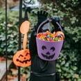 thumbnail image 3 of Halloween Basket for Kids, Trick or Treat Basket, Cute Pumpkin Candy Bucket, Boo Spooky Small Baskets, Jack O Lantern Bags for Girls/Boys Gift Baskets Empty, 3 of 7