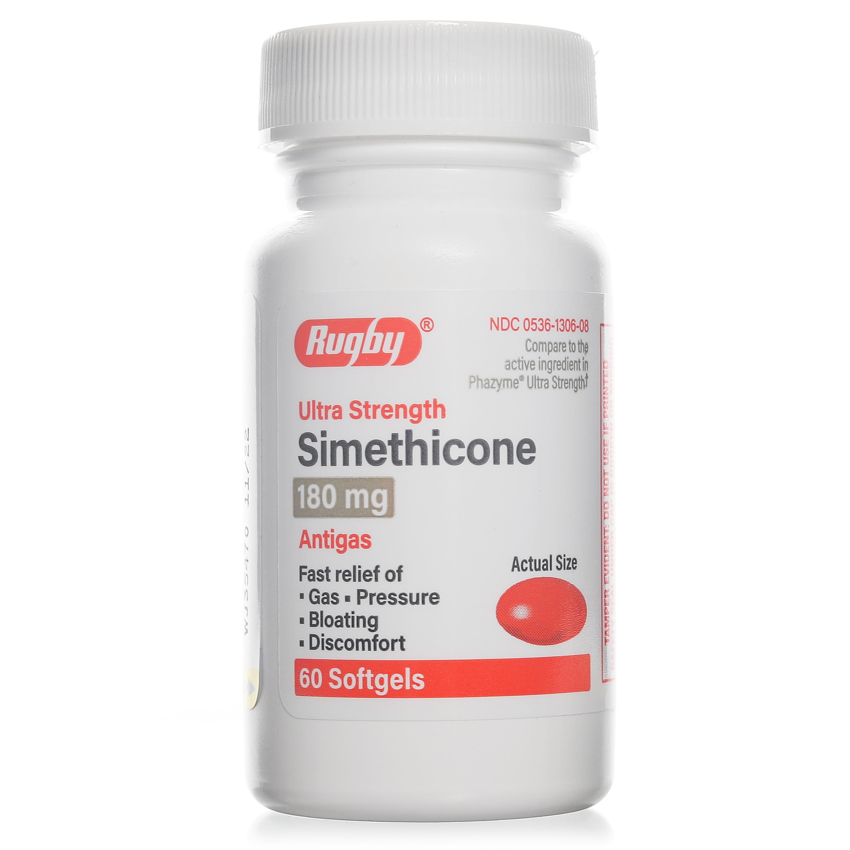 Simethicone 180 MG Ultra Strength 60 Count Softgels