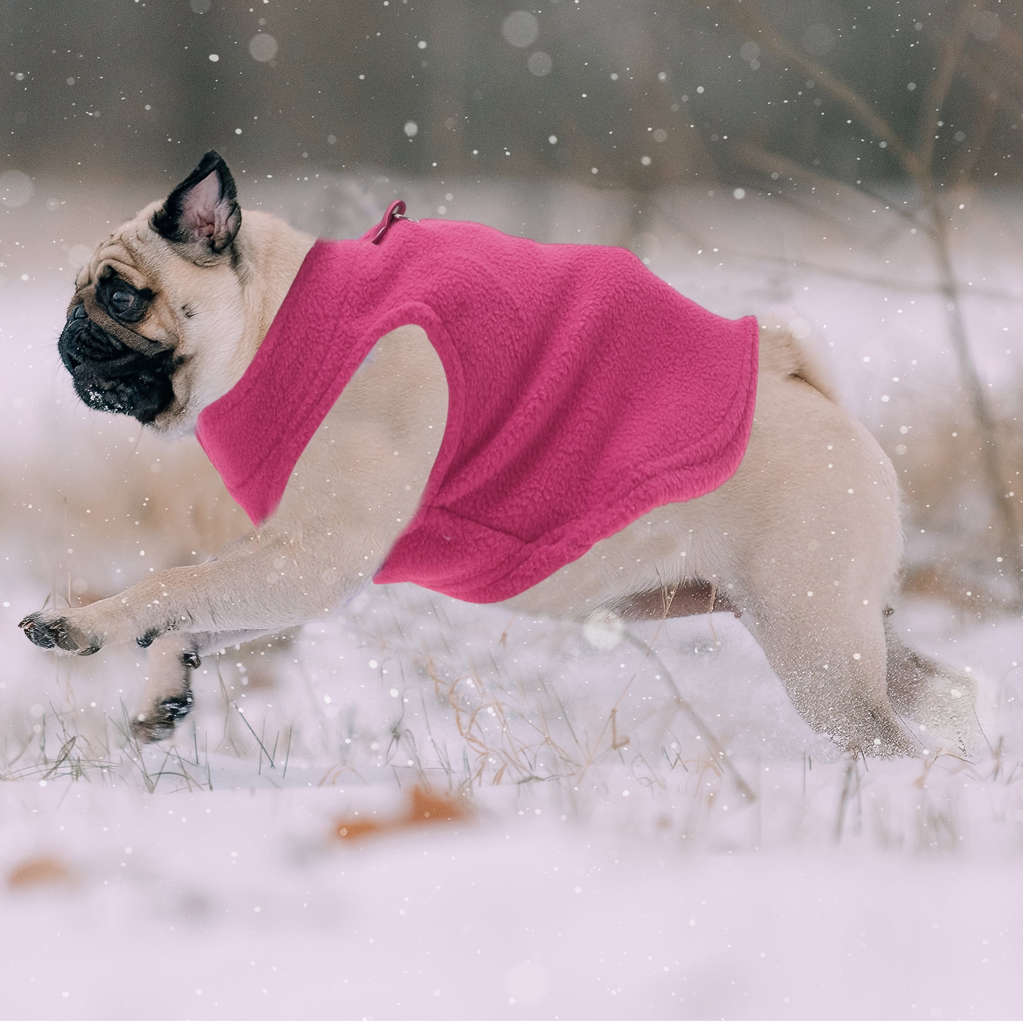 Unique Bargains Dog Cat Warm Vest Small Dog Cat Jumpers Rose Red XL
