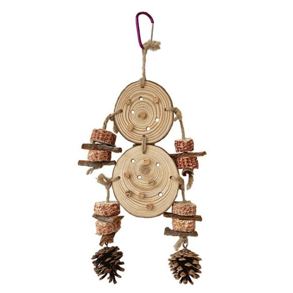 Bird Chew Toys Natural Corn Cob Barks Pine Cones Interactive Hanging Cage Toy For Parrot Rabbit Squirrel Hamster Chinchilla Corn cob bark