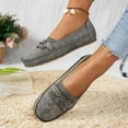 thumbnail image 6 of uvwlwu Casual Shoes for Women On Loafers Comfortable Soft Sole Color Leather Driving With Tassel Fashion Footwear For Ladies(Size:6.5), 6 of 8