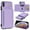 Purple, variant on Wallet Case for iPhone XR Crossbody with Card Holder Shoulder Strap, Magnetic Flip Folio Purse Case Kickstand PU Leather Shockproof Protective Cover for iPhone XR, Purple