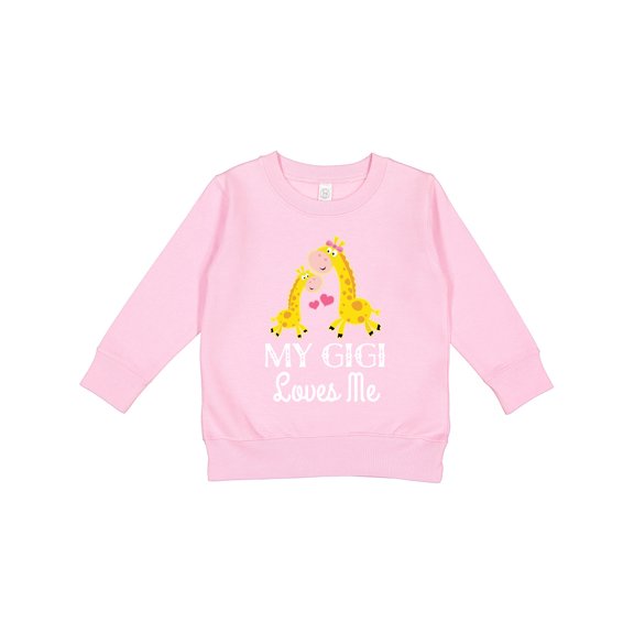 Inktastic Gigi Loves Me Girls Giraffe Granddaughter Toddler Sweatshirt