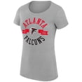 thumbnail image 2 of Women's G-III 4Her by Carl Banks Heather Gray Atlanta Falcons City Team Graphic Lightweight Fitted Crewneck T-Shirt, 2 of 3