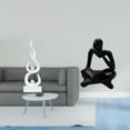 thumbnail image 2 of Figura abstracta de resina con forma de llama de fuego, escultura moderna, artesanía para mesa, sala de estar, estantería de oficina, estantería de pa, 2 of 8