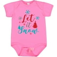 thumbnail image 3 of Inktastic Let It Snow, Snowflakes, Christmas - Red Blue Gray Boys or Girls Baby Bodysuit, 3 of 5