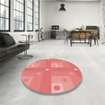 thumbnail image 3 of Ahgly Company Indoor Square Patterned Fire Engine Red Area Rugs, 5' Square, 3 of 6
