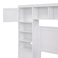 thumbnail image 6 of Full Size Platform Bed with 4 Storage Drawers and Bookcase Headboard, Wood Full Bed with All-in-One Cabinet and Shelf, Full Storage Bed Frame for Bedroom, White, 6 of 7