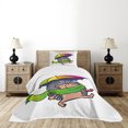 thumbnail image 4 of Ambesonne Hedgehog Quilted Bedspread Set 2 Pcs, Smiling Animal Spikes, Twin Size, Multicolor, 4 of 5
