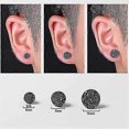 thumbnail image 3 of 1 par de pendientes magnéticos de piedra rugosa de 8 mm, dorados. Código de producto: 71859. Oro de 8 mm., 3 of 4