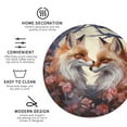 thumbnail image 3 of Lsque Romantic Flower Fox Pattern 4" Drink Coasters Set of 4, PVC Leather Absorbent Coasters, Table Coaster Set Decorative Coffee Cup Coasters Housewarming Gift -Round Shape, 3 of 6