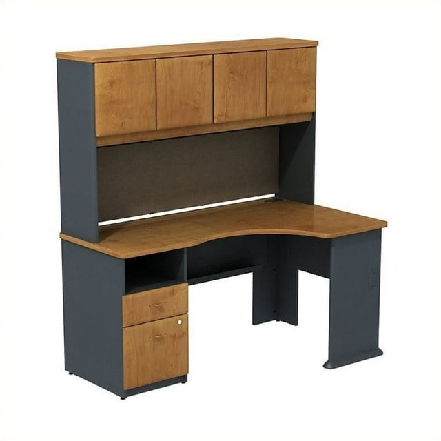 Bush Business Series A 60" Corner Desk with Hutch and Pedestal