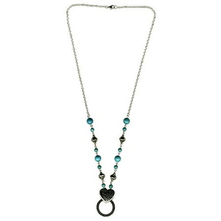 Lanyard/eyeglass Holder- Heart W/ Turq