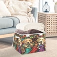 thumbnail image 5 of Wobogo Christmas Puppies Large Collapsible Storage Box Flip Lid Fabric Decorative Organizer Container Basket with Handles 16.5×12.6×11.8in, 5 of 7