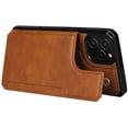 thumbnail image 4 of Wallet Case with Card Holder for iPhone 12 and iPhone 12 Pro,Luxury PU Leather Kickstand Card Slots,Double Magnetic Clasp and Flip Wrist Strap Multi-Function Case for iPhone 12/12 Pro 6.1,Khaki, 4 of 7