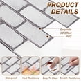 thumbnail image 3 of Uxcell 5Pcs Peel and Stick Backsplash Tiles 10.6" x 10.6" 3D Thickened Stone Texture Self-Adhesive Tile Stickers Wallpaper Wall for Kitchen Bathroom Bedroom, Retro White, 3 of 7