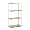 thumbnail image 2 of Furinno 23.6 W x 11.6 D x 43.25 H 4-Shelf Decorative Shelves, Sonoma Oak and White, 2 of 5