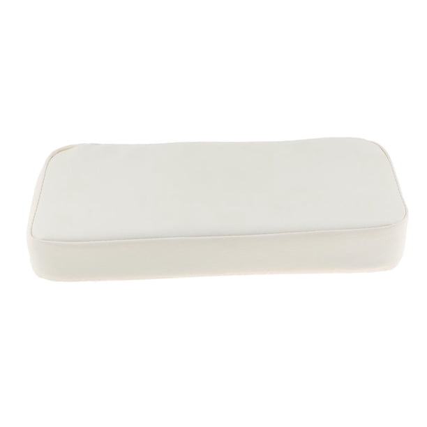Almohada cuadrada de material de cuero de PVC, cojín, cama de masaje, cabeza, sala de estar Blanco crema