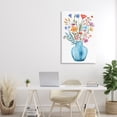 thumbnail image 3 of Stupell Industries Contemporary Watercolor Vase Blue Bouquet Canvas Art, 24 x 36, by LSR Design Studio, 3 of 7