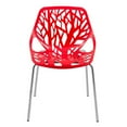thumbnail image 3 of LeisureMod Modern Asbury Dining Side Chair With Chromed Legs in Red Set of 2, 3 of 7