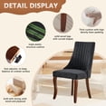 thumbnail image 4 of MIKIBAMA Upholstered Accent Chair for Dining Room with Curved Solid Wood Legs,Set of 4 (Black), 4 of 6