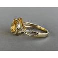 thumbnail image 3 of Dazzlingdaimonds Jewels 14K Yellow Gold Plated 925 Sterling Silver 2.00 Ct Pear Cut Citrine & Diamond Engagement Wedding Christmas Thanksgiving Ring For Women's -4, 3 of 3