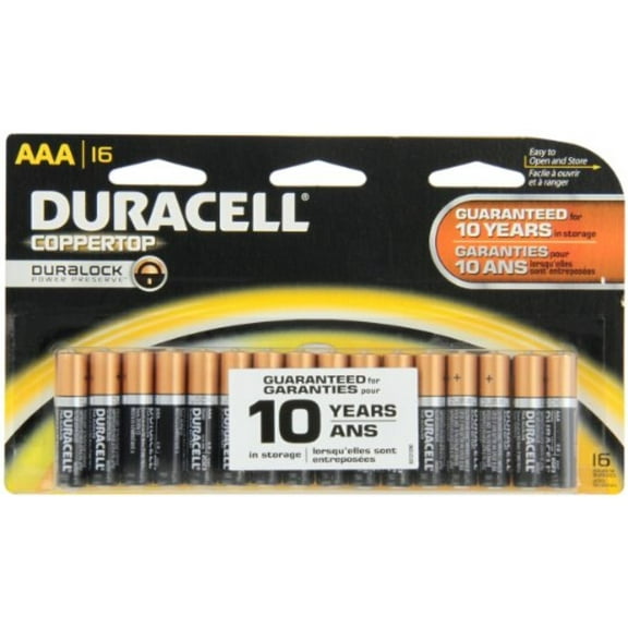 Duracell CopperTop AAA Alkaline Batteries 16 ea (Pack of 2)