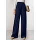 thumbnail image 2 of Pantalones de Mujer PRETTYGARDEN Pierna Ancha Cintura Alta Azul Marino M, 2 of 7
