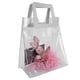 thumbnail image 2 of Bolsa de regalo transparente de PVC con asa de cuero PU, accesorio para bolso de mano (L), 2 of 8