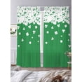 thumbnail image 3 of Saint Patrick's Day Sheer Curtains 108 Inch Length 2 Panels Set Window Treatments, Spring Lucky Grasses Falling Rod Pocket Semi Curtains for Living Room/Bedroom/Kitchen Décor, 104"W x 108"L, 3 of 7