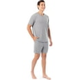 thumbnail image 5 of Fruit of the Loom mens 360 Stretch Short Sleeve V-neck Top and Short Sleep Pajama Set, 5 of 6
