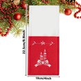 thumbnail image 3 of Fiudx Ofertas del día Decoración navideña Cuadrados Funda para cuchillos y tenedores Funda de fieltro rojo Funda para cuchillos y tenedores Suministros de decoración de escritorio para cocina y resta, 3 of 7