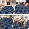 thumbnail image 5 of 8x10 Area Rugs for Living Room, Vintage Floral Non Slip Area Rugs for Kitchen Bedroom Entryway, Abstract Flowers Patchwork Country Navy Blue Washable Carpet Runner Rug Floor Mats for Bedroom, 5 of 8
