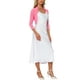 thumbnail image 2 of INSPIRAR CHIC Blusas Semitransparentes para Mujeres Elegantes con Mangas 3/4 Cárdigan Bolero Shrug Rosas 2XL, 2 of 6