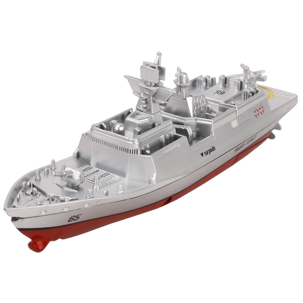 RC Remote Control Marine Aircraft Carrier Battleship Ship Model Toy Kit Blue 