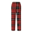 thumbnail image 6 of Havenx Mens Pajama Pants Microfleece Plaid Flannel Pajama Bottoms 2025 Trendy Plus Size Sleep Pants Elastic Waist Straight-Leg Lightweight Sleep & Lounge Pants,Red L, 6 of 6