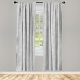thumbnail image 4 of Ambesonne Floral Window Curtains, Feminine Roses with Details, Each 28" W x 95" L, Pale Taupe and Pearl, 4 of 4