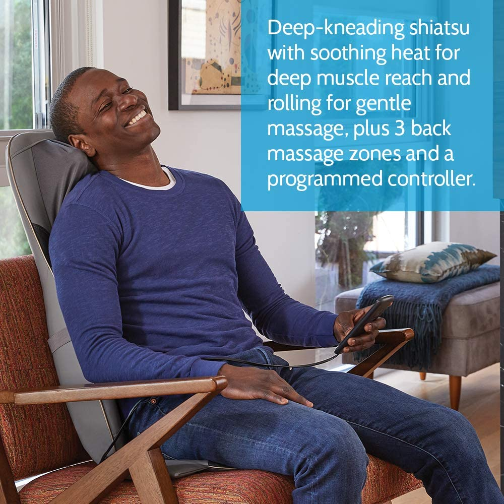 HoMedics Shiatsu Elite II Massage Cushion with Soothing Heat MCS-845HJ,  Color: Gray - JCPenney