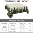 thumbnail image 6 of Xmas Tablecloth 54×54 Inch Square Trees Holiday Winter Snowflake Table Cloth Water-Resistant Spill-Proof Washable Fabric Tablecover for Kitchen Dining Party Picnic Indoor Outdoor, 6 of 6