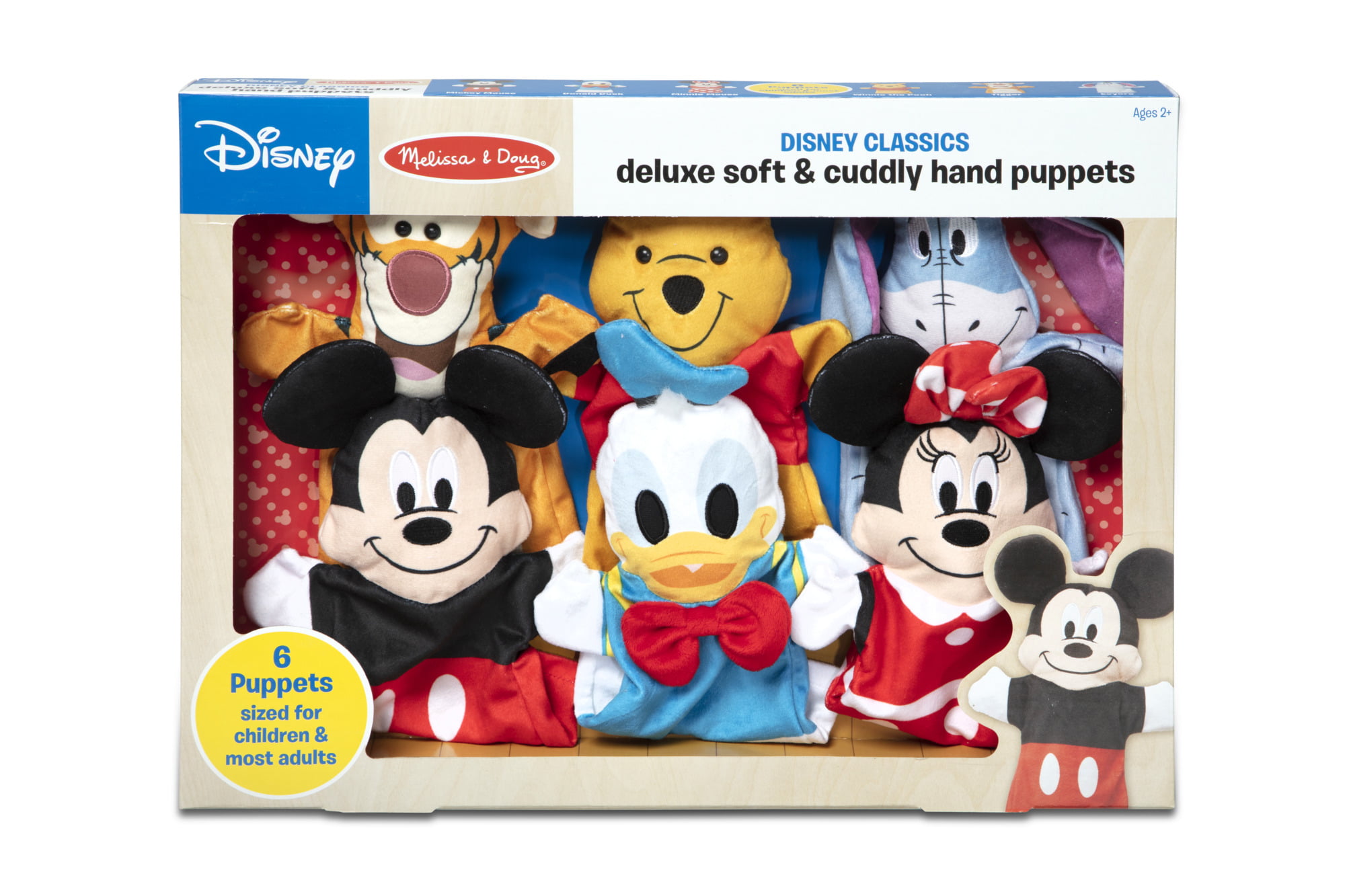 Melissa & Doug 6 Disney Classics Deluxe Hand Puppets Mickey Minnie Pooh for sale online 