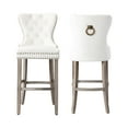 thumbnail image 4 of Westin Outdoor 29" Tufted Velvet Counter Stool (Set of 2), Antique Gray/Velvet Cream, 4 of 6