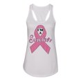 thumbnail image 2 of Wild Bobby Pink I'm A Breast Cancer Survivor Breast Cancer Awareness Women Racerback Tank Top, White, Large, 2 of 6