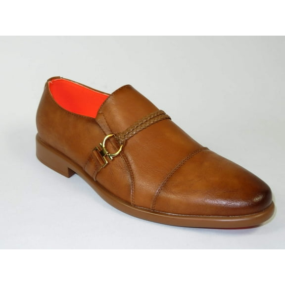 Men's Shoes The Cuban L TAYNO Leather Cap Toe Loafer Cognac