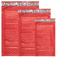 thumbnail image 2 of 30 Assorted, 4x8, 6x10, 8x12 Inch Colored Poly Bubble Mailers, All 3 Sizes, Self Sealing Padded Envelopes with Kiss Lip Stickers (Red), 2 of 4