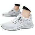 thumbnail image 3 of Mens Shoes,Mens Athletic Sneakers for With Advanced Breathable Fabric And Supportive Thick Sole Design for All Day Comfort,Shoes for Men,White,8, 3 of 9